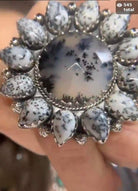 Snow Leopard Sunflower Sterling Silver Ring | PREORDER-Cluster Rings-Krush Kandy, Women's Online Fashion Boutique Located in Phoenix, Arizona (Scottsdale Area)