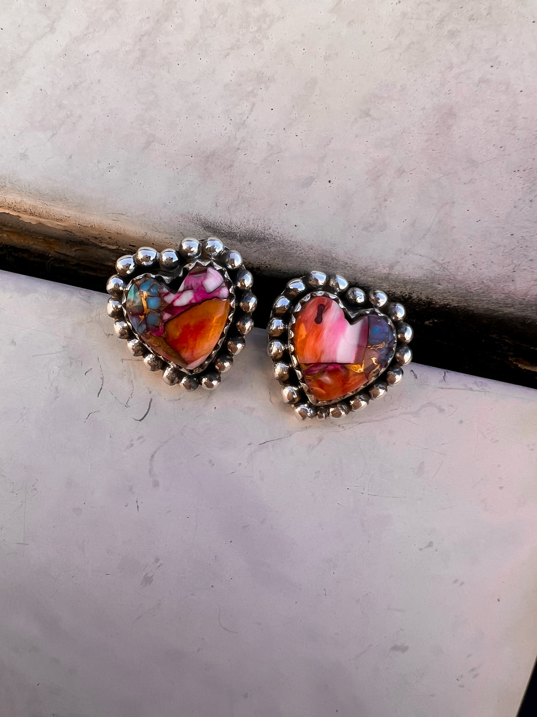 Ava Heart Stone Stud Earring | Multiple Stone Options-Earrings-Krush Kandy, Women's Online Fashion Boutique Located in Phoenix, Arizona (Scottsdale Area)
