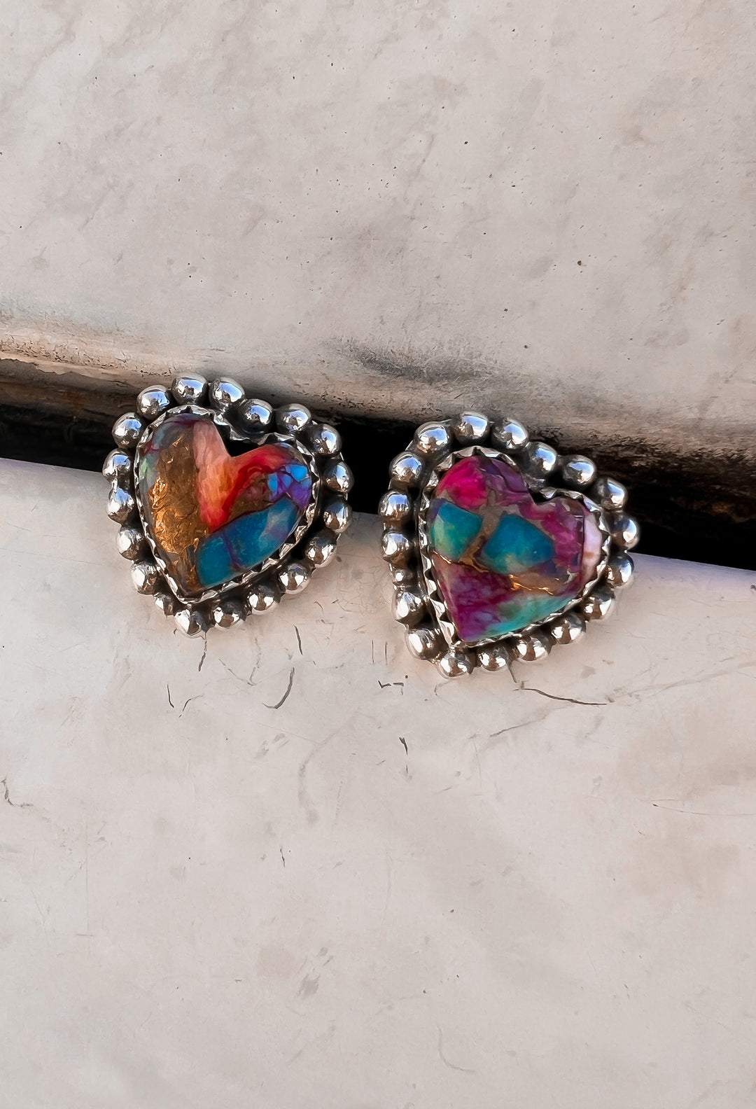 Ava Heart Stone Stud Earring | Multiple Stone Options-Earrings-Krush Kandy, Women's Online Fashion Boutique Located in Phoenix, Arizona (Scottsdale Area)