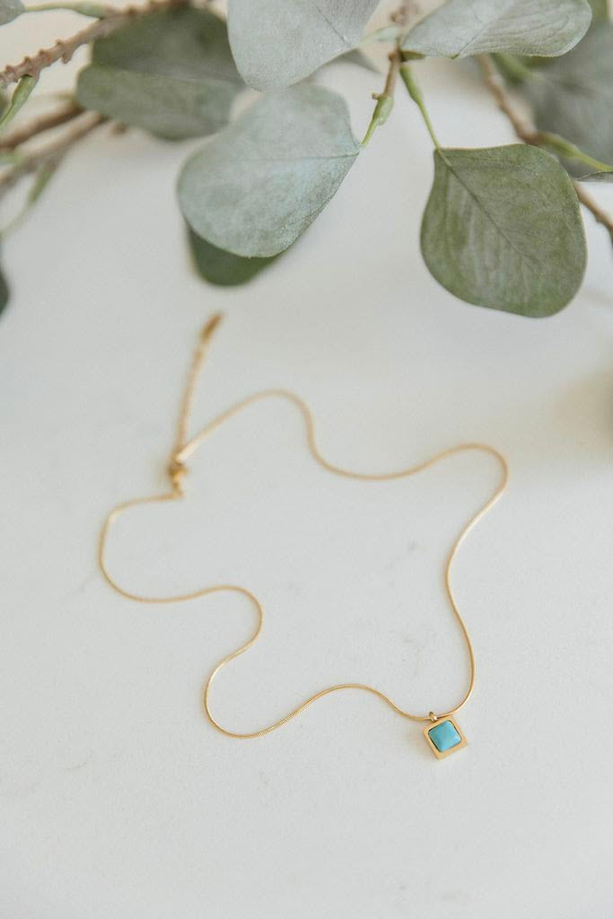 Turquoise Pendant Necklace-Necklaces-Krush Kandy, Women's Online Fashion Boutique Located in Phoenix, Arizona (Scottsdale Area)