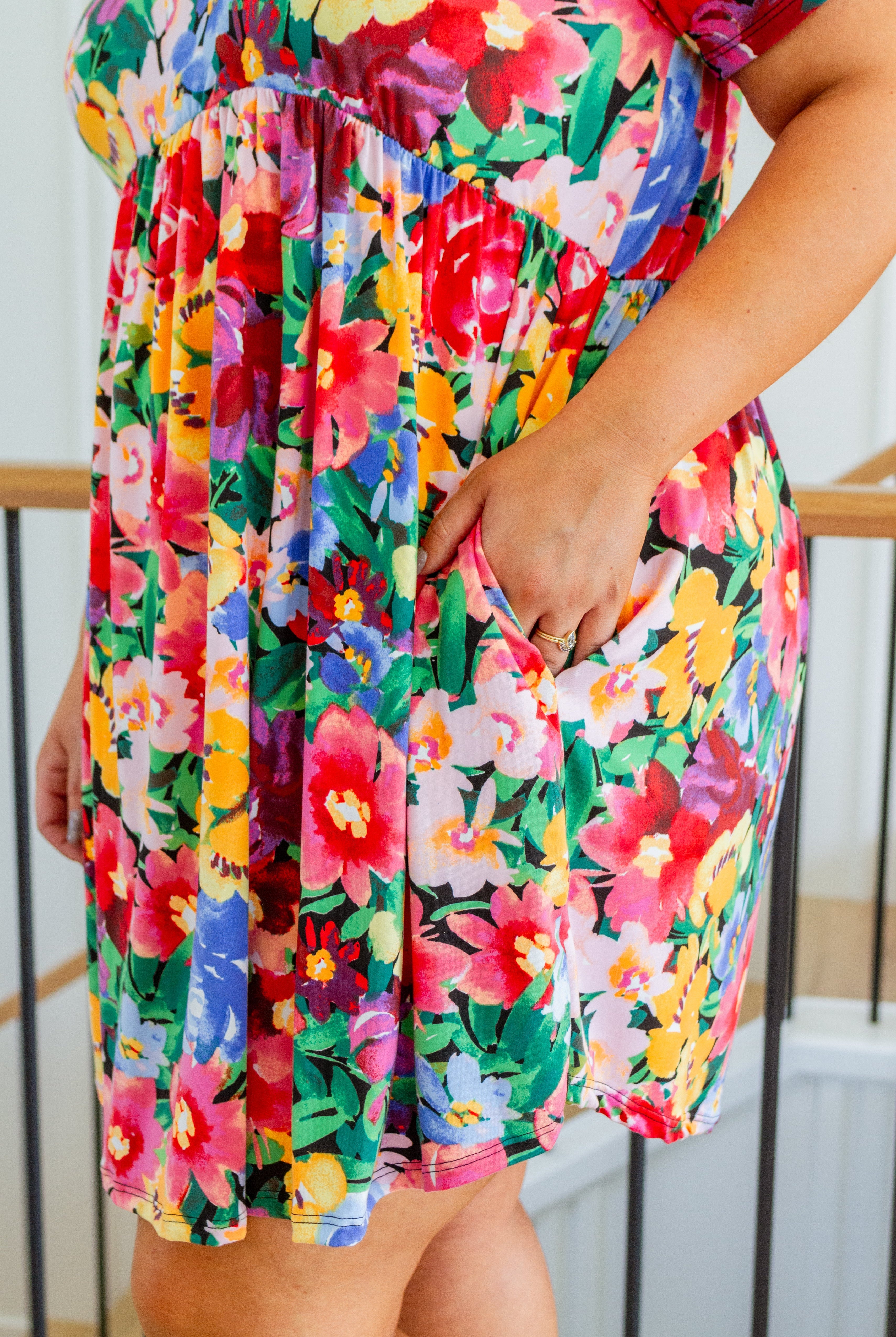 In The Garden Floral Dress-Dresses-Krush Kandy, Women's Online Fashion Boutique Located in Phoenix, Arizona (Scottsdale Area)