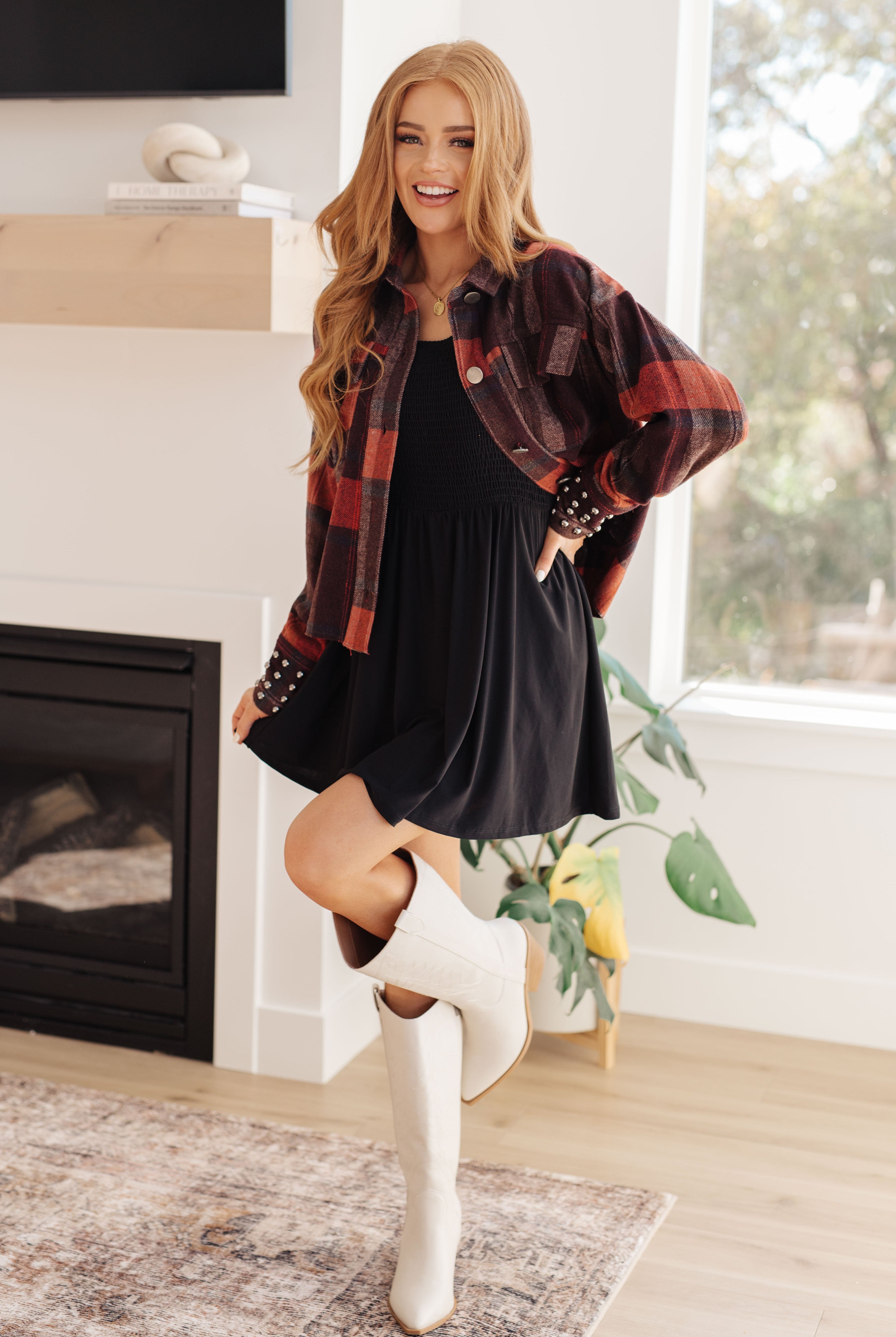 In the Thick of It Long Sleeve Skort Dress-Dresses-Krush Kandy, Women's Online Fashion Boutique Located in Phoenix, Arizona (Scottsdale Area)