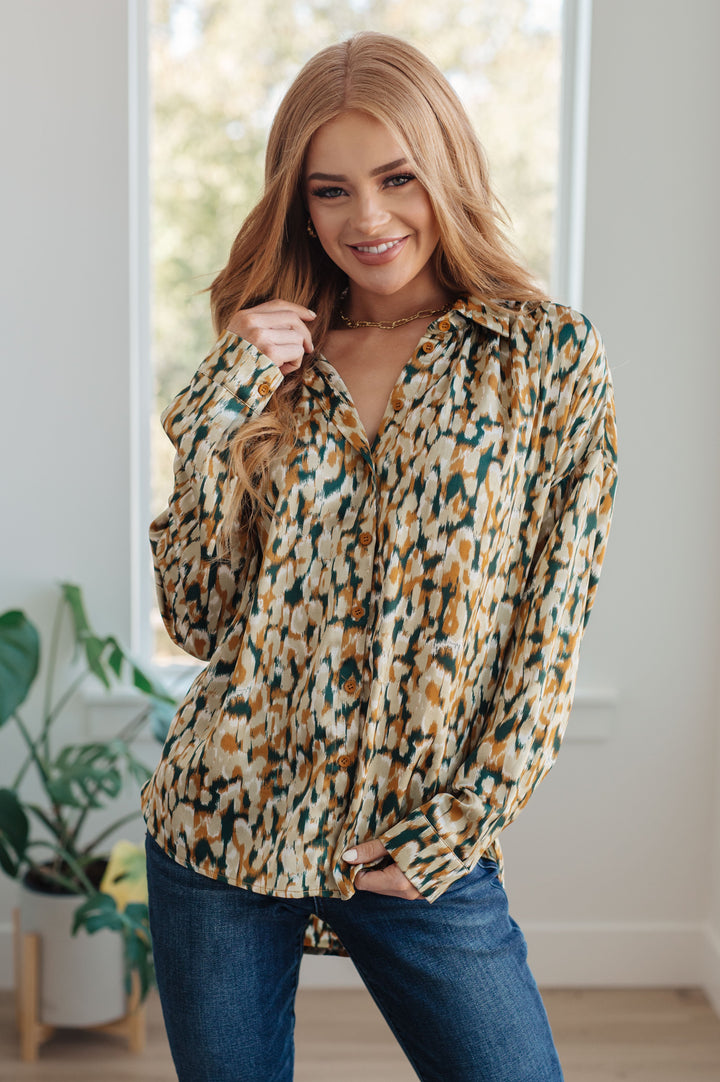 In the Willows Button Up Blouse-Long Sleeve Tops-Krush Kandy, Women's Online Fashion Boutique Located in Phoenix, Arizona (Scottsdale Area)