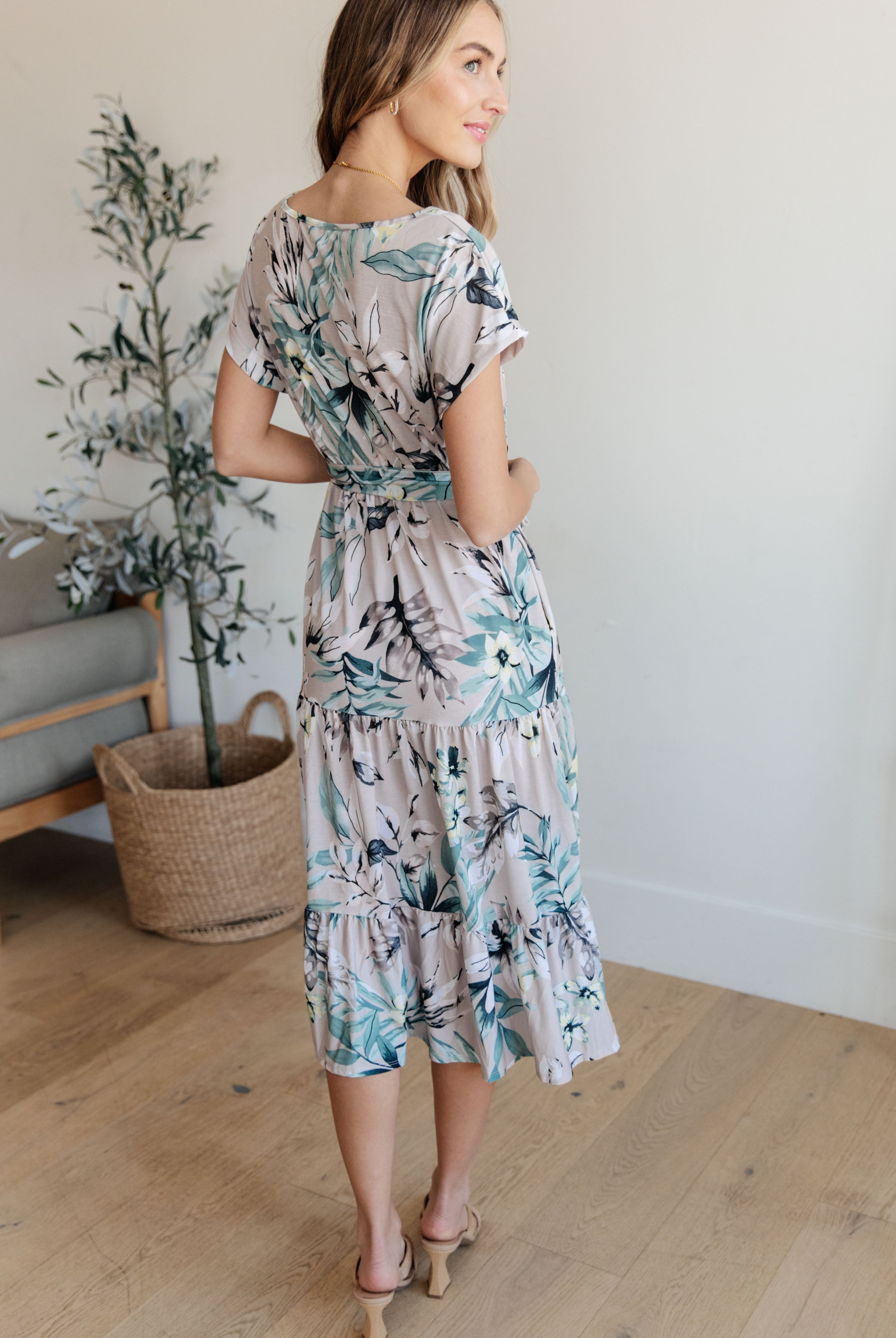 Into the Night Dolman Sleeve Floral Dress-Dresses-Krush Kandy, Women's Online Fashion Boutique Located in Phoenix, Arizona (Scottsdale Area)