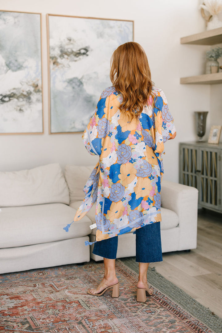 Island Living Floral Kimono-Kimonos-Krush Kandy, Women's Online Fashion Boutique Located in Phoenix, Arizona (Scottsdale Area)