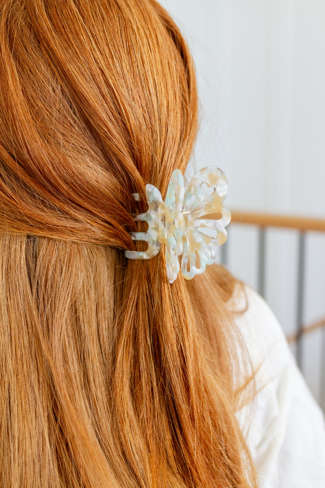Ivory Butterfly Claw Clip-Hair Accessories-Krush Kandy, Women's Online Fashion Boutique Located in Phoenix, Arizona (Scottsdale Area)