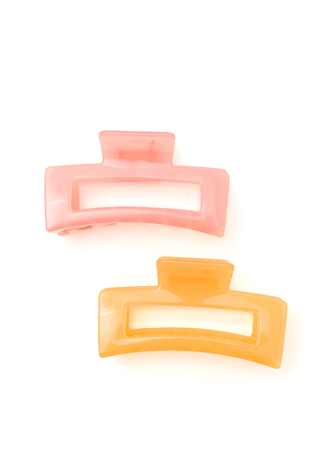 Jelly Rectangle Claw Clip in Sherbet-Hair Accessories-Krush Kandy, Women's Online Fashion Boutique Located in Phoenix, Arizona (Scottsdale Area)