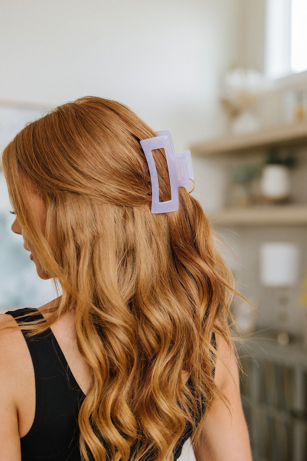 Jelly Rectangle Claw Clip in Lavender-Hair Accessories-Krush Kandy, Women's Online Fashion Boutique Located in Phoenix, Arizona (Scottsdale Area)