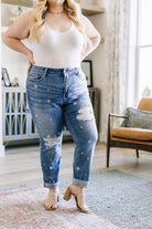 Judy Blue Juliet Star Crossed Boyfriend Jeans-Jeans-Krush Kandy, Women's Online Fashion Boutique Located in Phoenix, Arizona (Scottsdale Area)