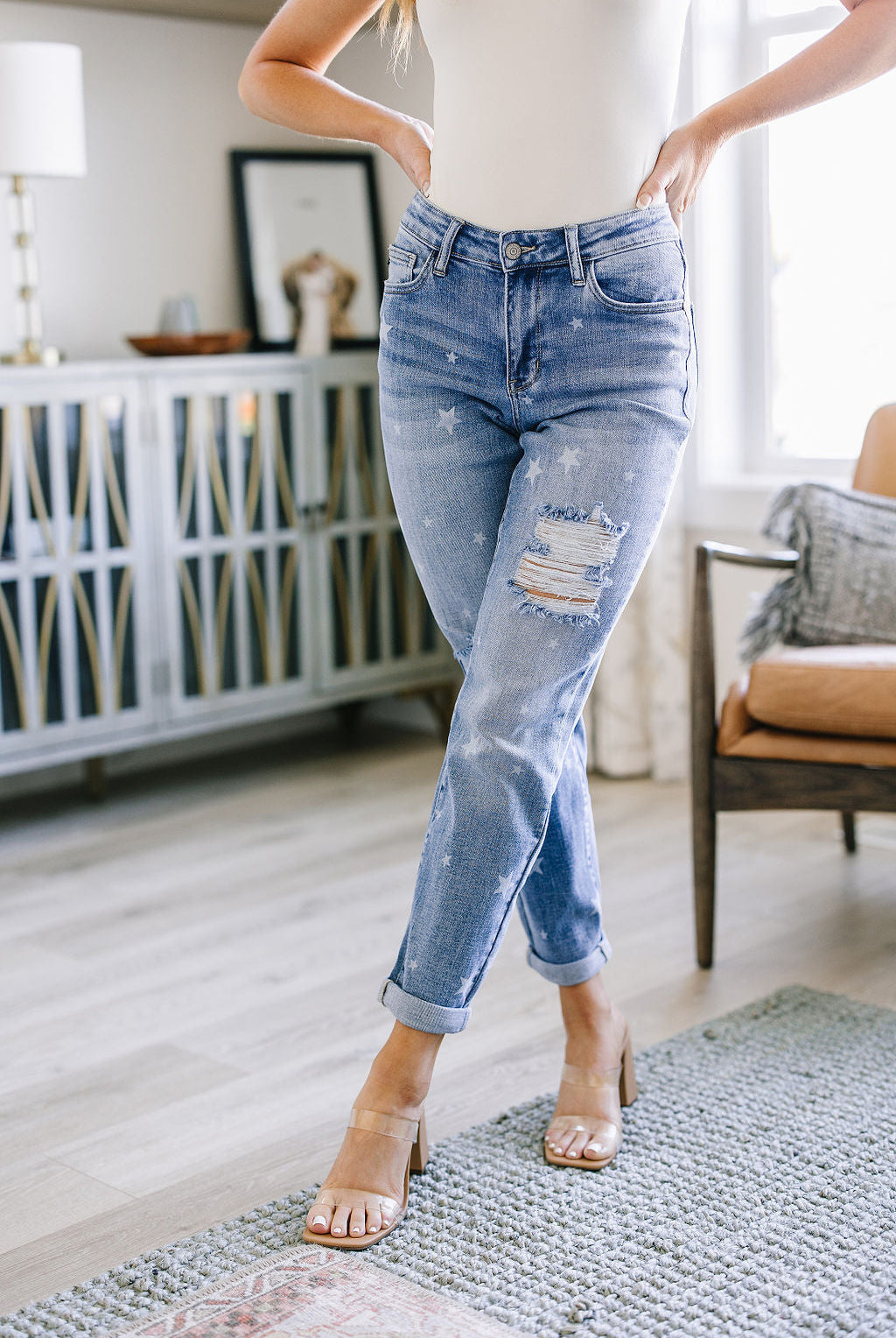 Judy Blue Juliet Star Crossed Boyfriend Jeans-Jeans-Krush Kandy, Women's Online Fashion Boutique Located in Phoenix, Arizona (Scottsdale Area)