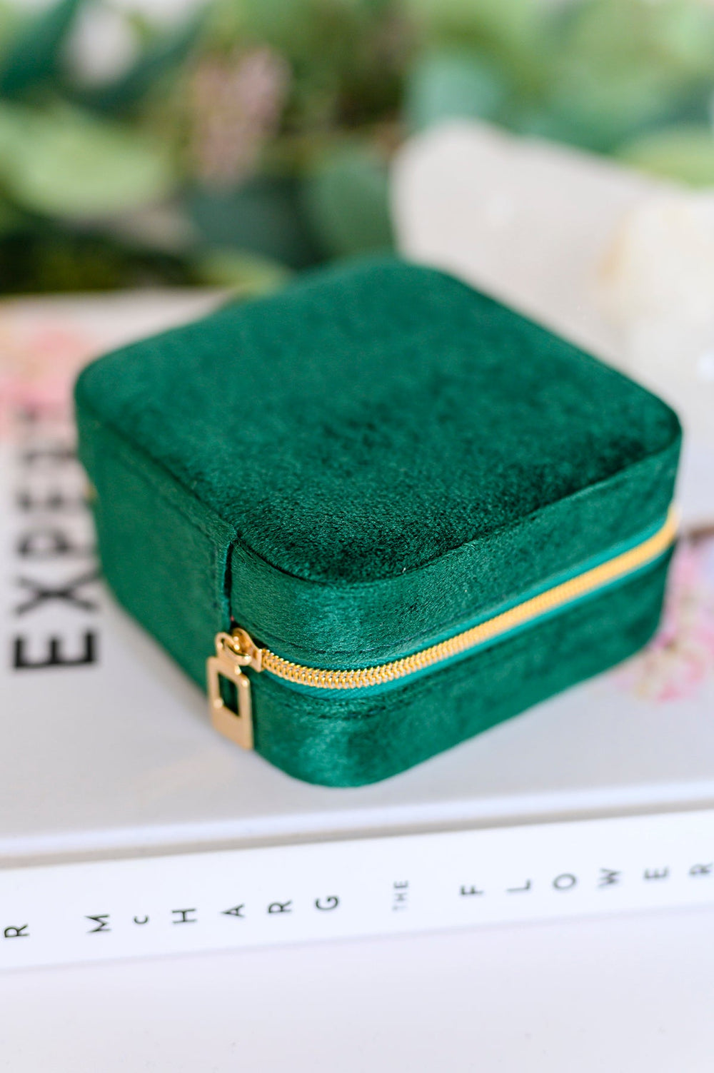 Kept and Carried Velvet Jewlery Box in Green-Purses & Bags-Krush Kandy, Women's Online Fashion Boutique Located in Phoenix, Arizona (Scottsdale Area)