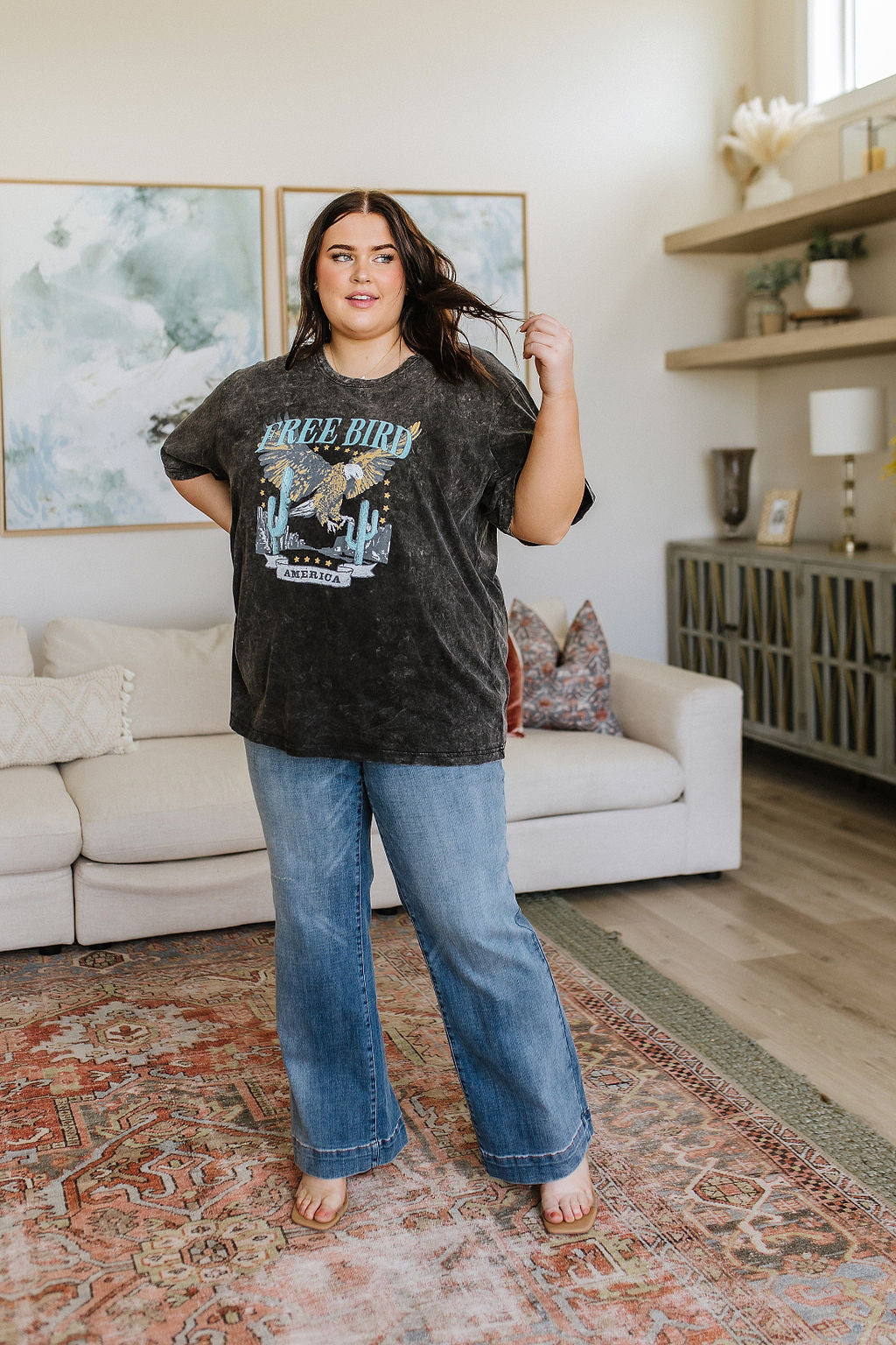 Judy Blue Katrina High Waist Distressed Denim Trousers-Jeans-Krush Kandy, Women's Online Fashion Boutique Located in Phoenix, Arizona (Scottsdale Area)