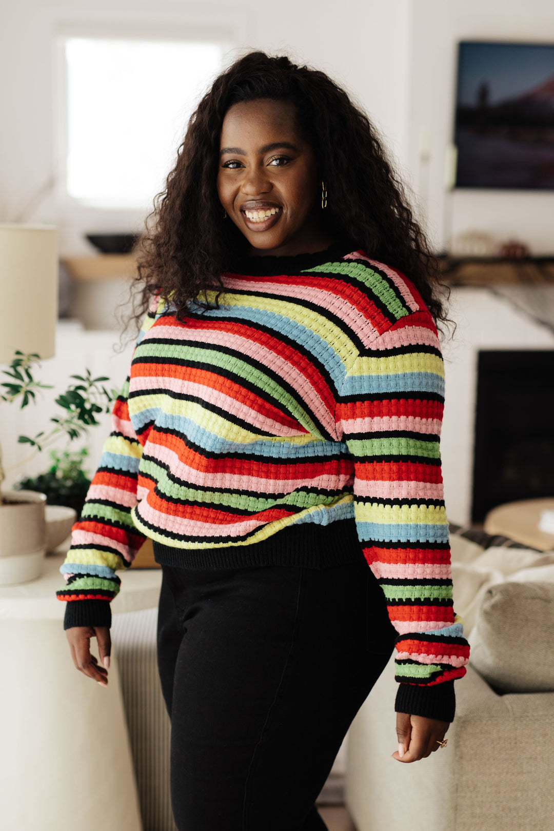 Keep Dreaming Striped Sweater-Sweaters-Krush Kandy, Women's Online Fashion Boutique Located in Phoenix, Arizona (Scottsdale Area)