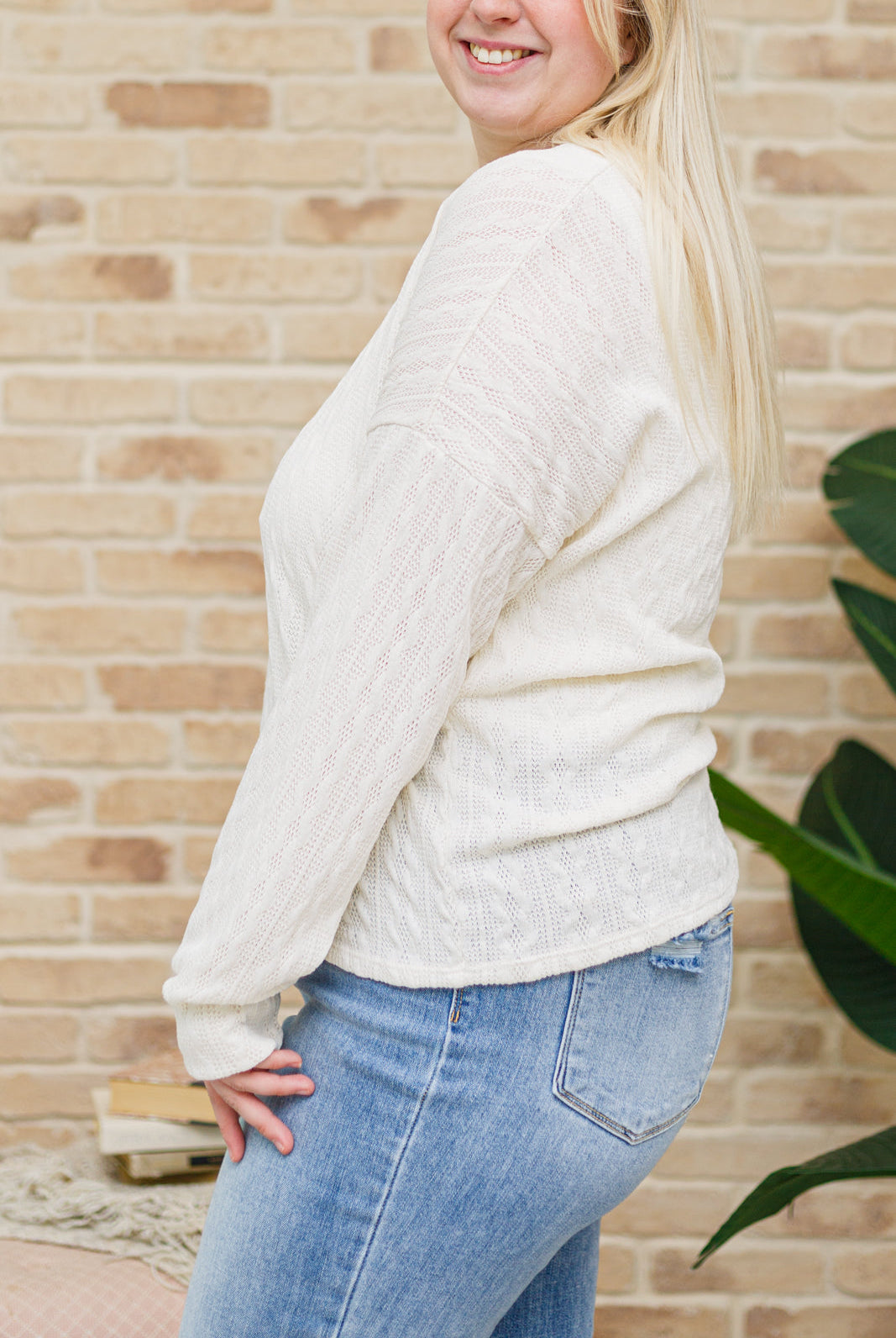 Keep Me Here Knit Sweater in Cream-Sweaters-Krush Kandy, Women's Online Fashion Boutique Located in Phoenix, Arizona (Scottsdale Area)