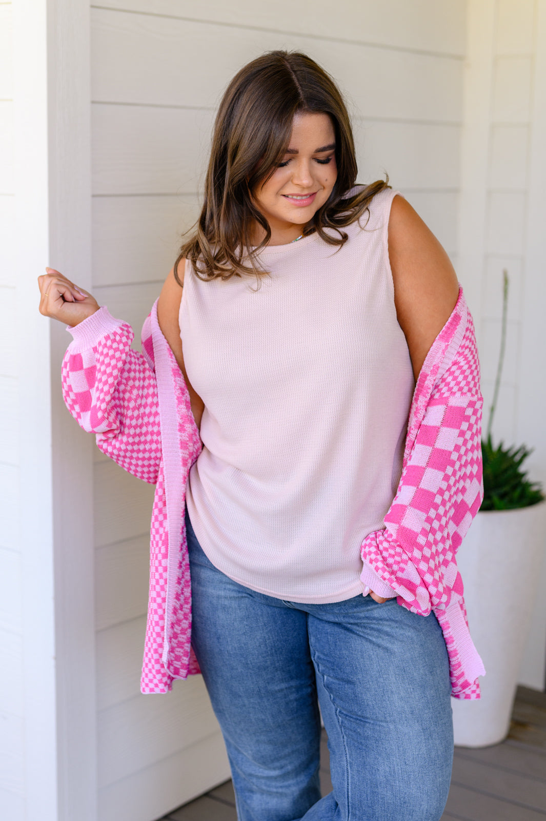 Keep On Driving Checkered Cardigan-Cardigans-Krush Kandy, Women's Online Fashion Boutique Located in Phoenix, Arizona (Scottsdale Area)