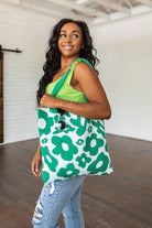 Lazy Daisy Knit Bag in Green-Purses & Bags-Krush Kandy, Women's Online Fashion Boutique Located in Phoenix, Arizona (Scottsdale Area)