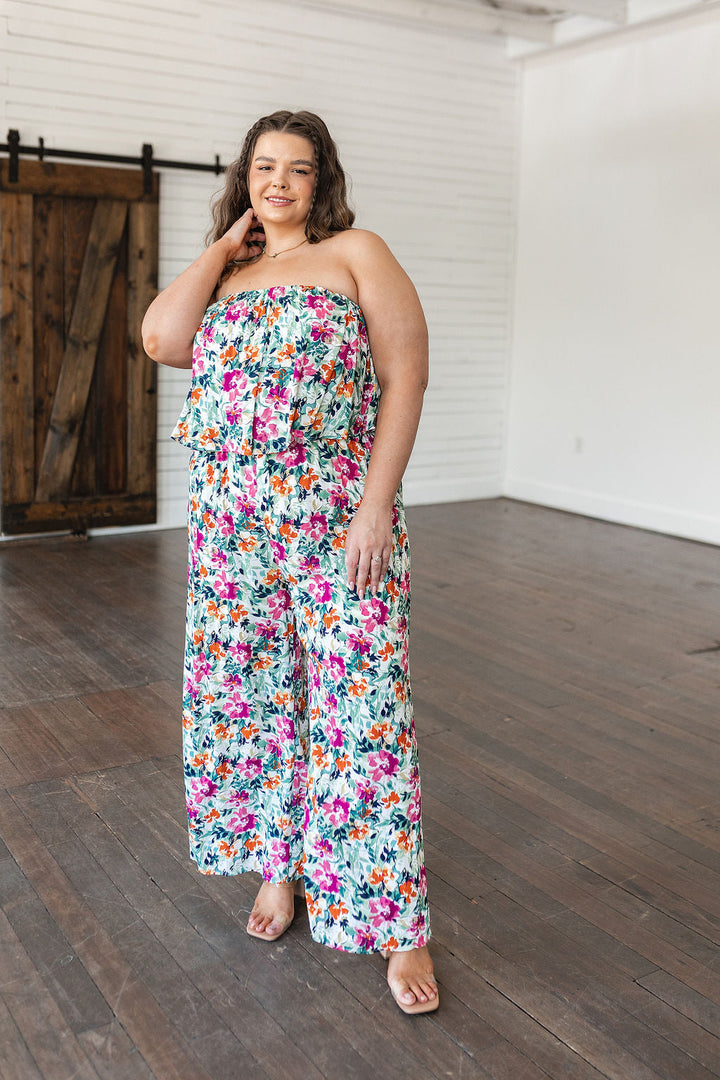 Life of the Party Floral Jumpsuit in Green-Jumpsuits & Rompers-Krush Kandy, Women's Online Fashion Boutique Located in Phoenix, Arizona (Scottsdale Area)