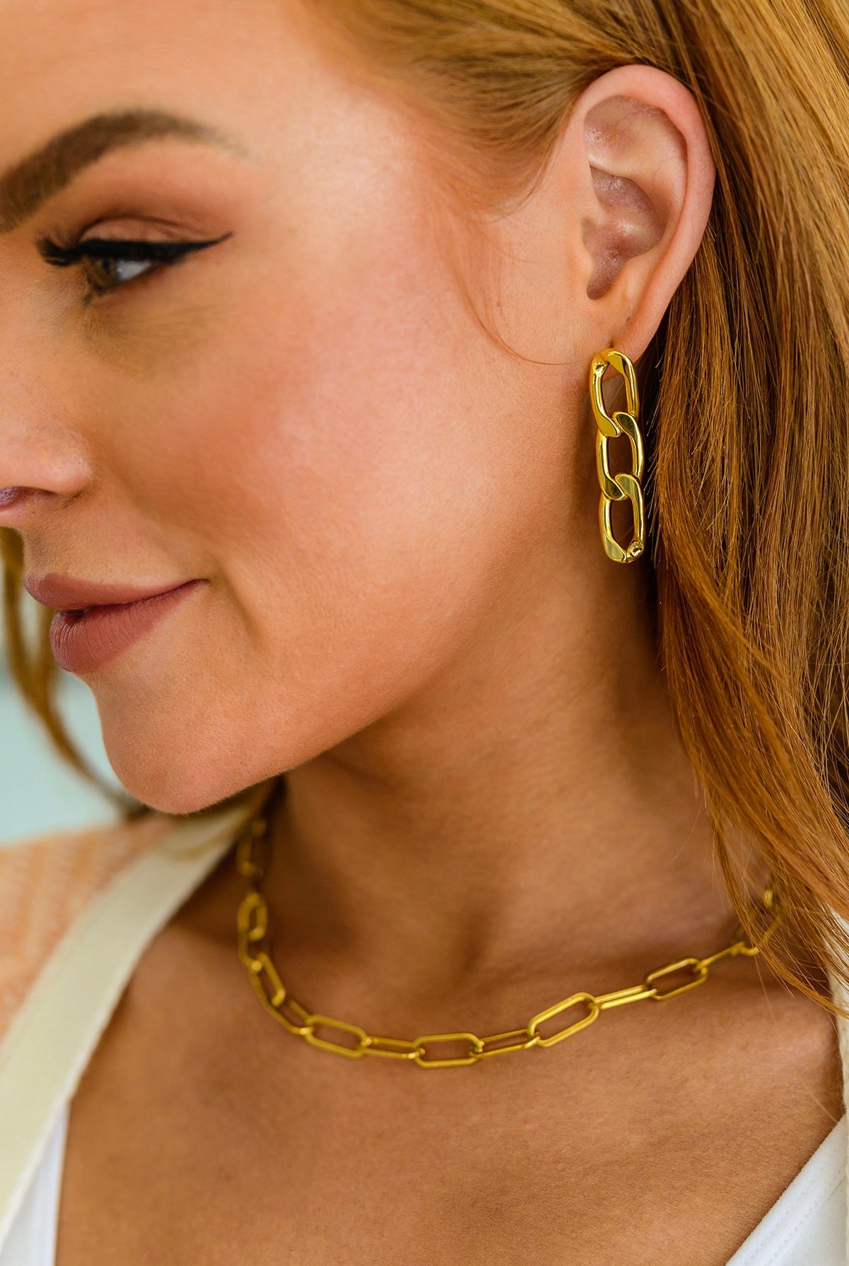 Linked Up Paperclip Earrings-Earrings-Krush Kandy, Women's Online Fashion Boutique Located in Phoenix, Arizona (Scottsdale Area)