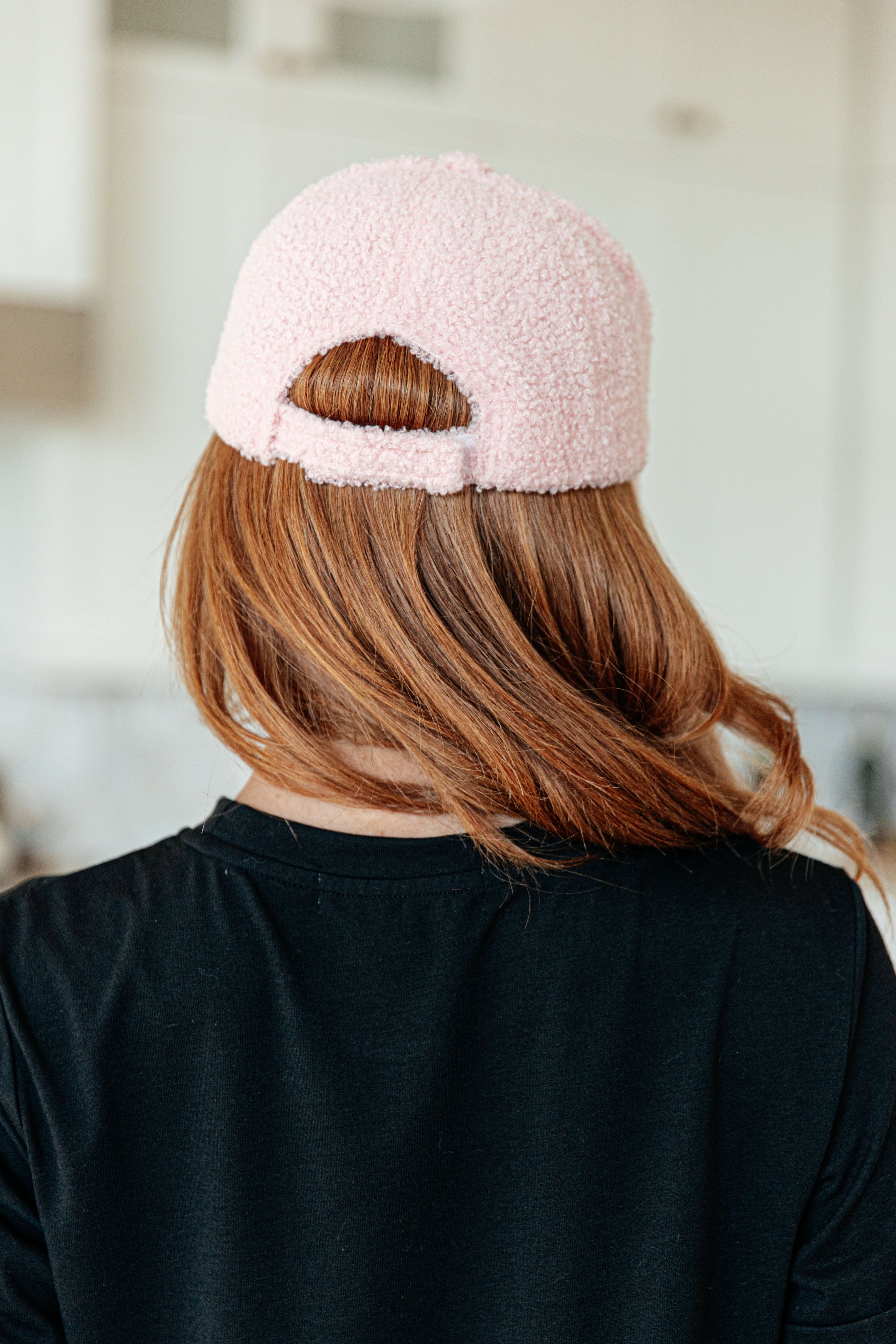 Lyla Sherpa Ball Cap in Pink-Hats-Krush Kandy, Women's Online Fashion Boutique Located in Phoenix, Arizona (Scottsdale Area)