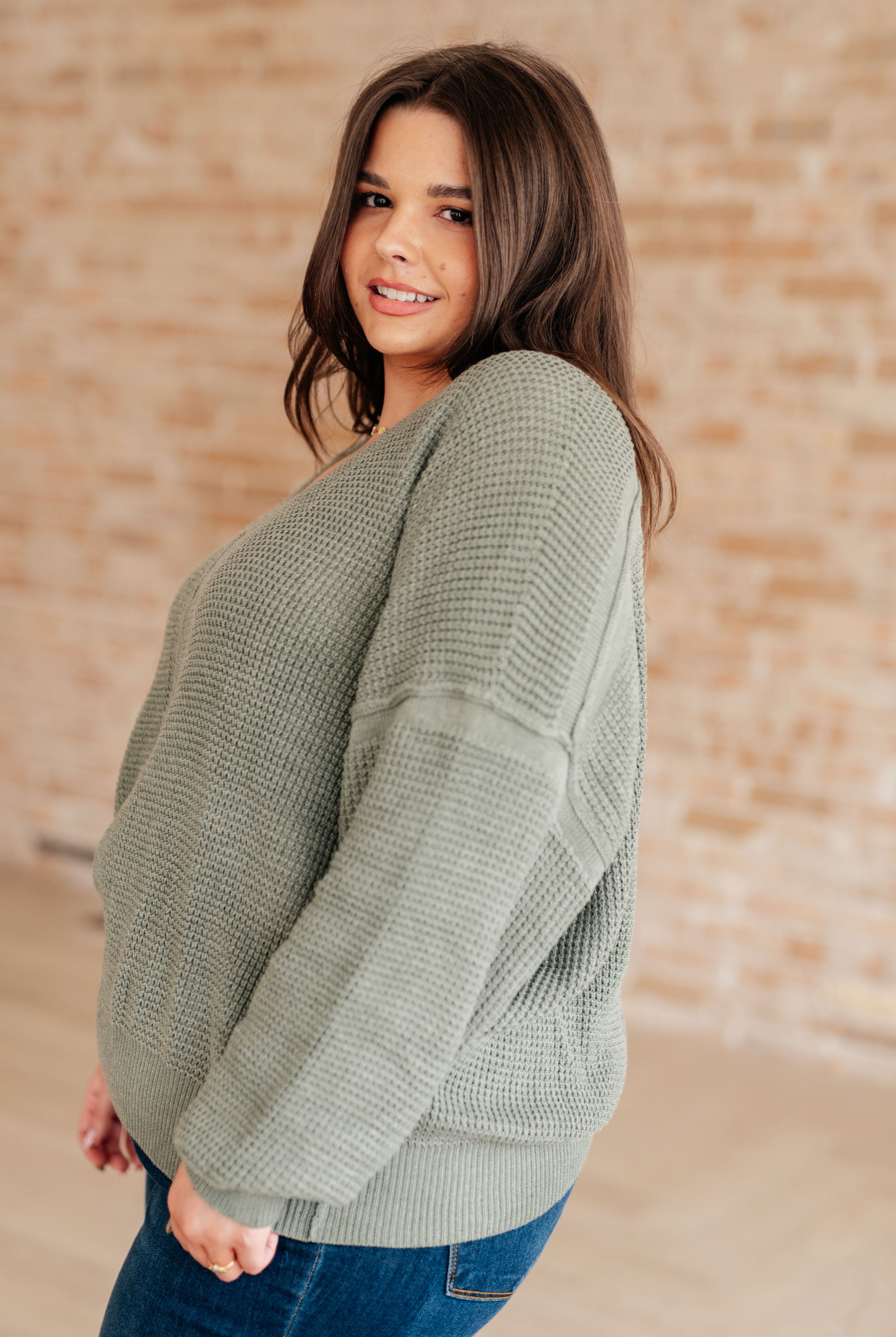 Magi Lune V-Neck Sweater-Sweaters-Krush Kandy, Women's Online Fashion Boutique Located in Phoenix, Arizona (Scottsdale Area)