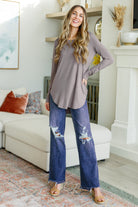 Me Time Long Sleeve Top-Long Sleeve Tops-Krush Kandy, Women's Online Fashion Boutique Located in Phoenix, Arizona (Scottsdale Area)