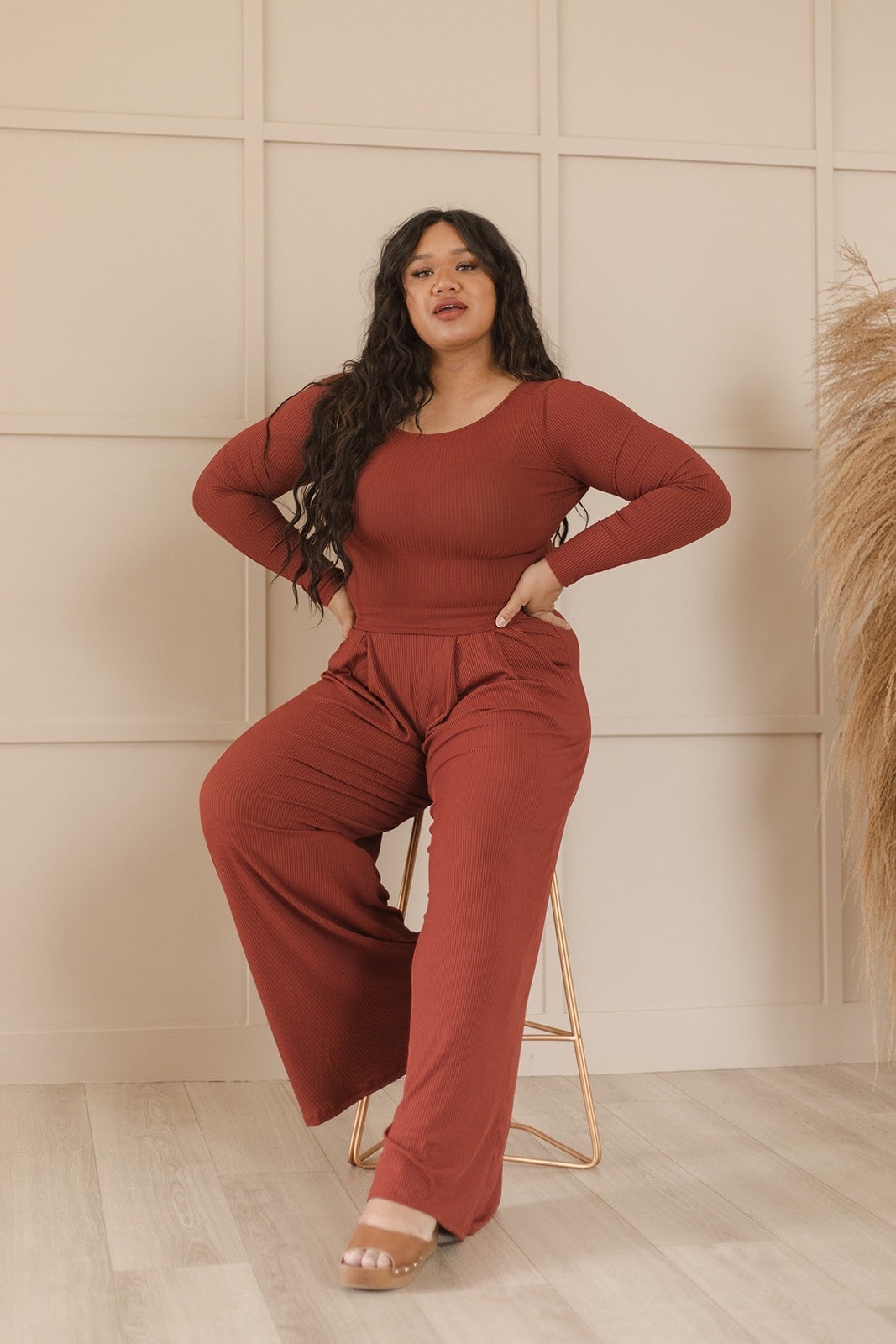 Drive You Mad Ribbed Wide Leg Pants | 6 Colors-Pants-Krush Kandy, Women's Online Fashion Boutique Located in Phoenix, Arizona (Scottsdale Area)