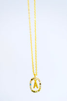 Mi Amor Gold Dipped Initial Necklace-Necklaces-Krush Kandy, Women's Online Fashion Boutique Located in Phoenix, Arizona (Scottsdale Area)
