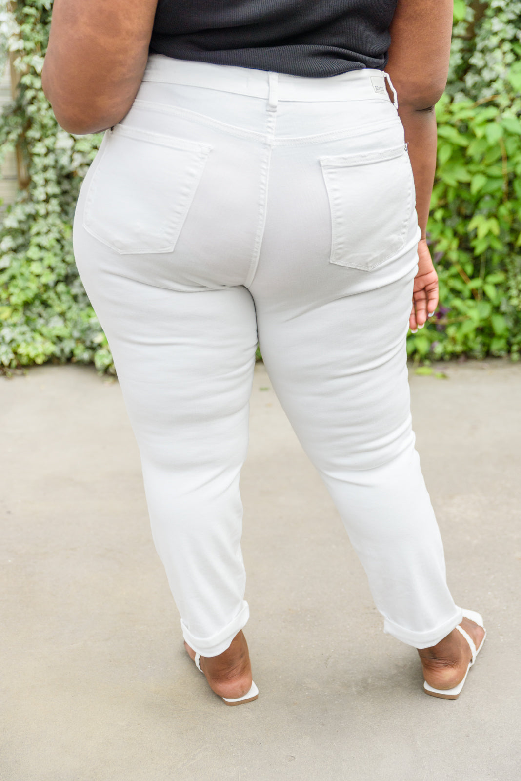 Judy Blue Mid-Rise Boyfriend Destroyed White Jeans-Jeans-Krush Kandy, Women's Online Fashion Boutique Located in Phoenix, Arizona (Scottsdale Area)