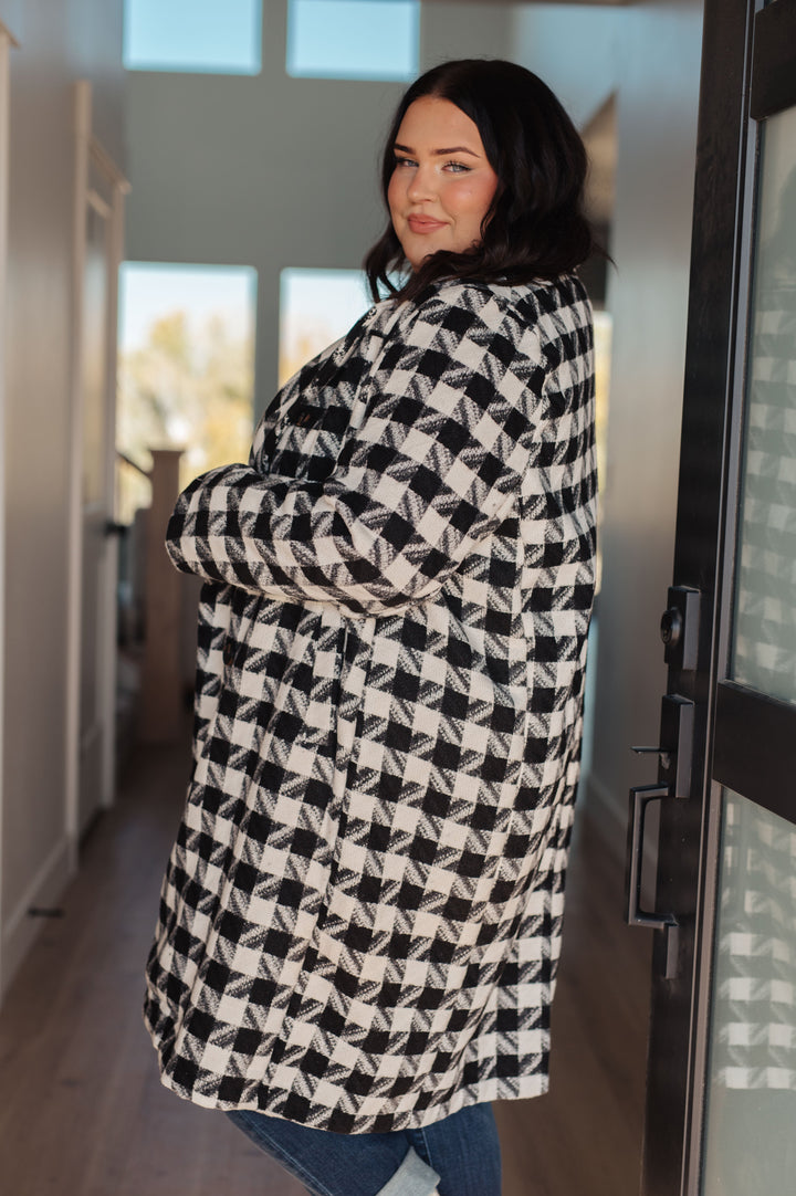 Monochromatic Moment Plaid Coat-Coats-Krush Kandy, Women's Online Fashion Boutique Located in Phoenix, Arizona (Scottsdale Area)