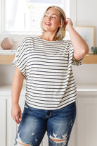 Much Ado About Nothing Striped Top-Short Sleeve Tops-Krush Kandy, Women's Online Fashion Boutique Located in Phoenix, Arizona (Scottsdale Area)