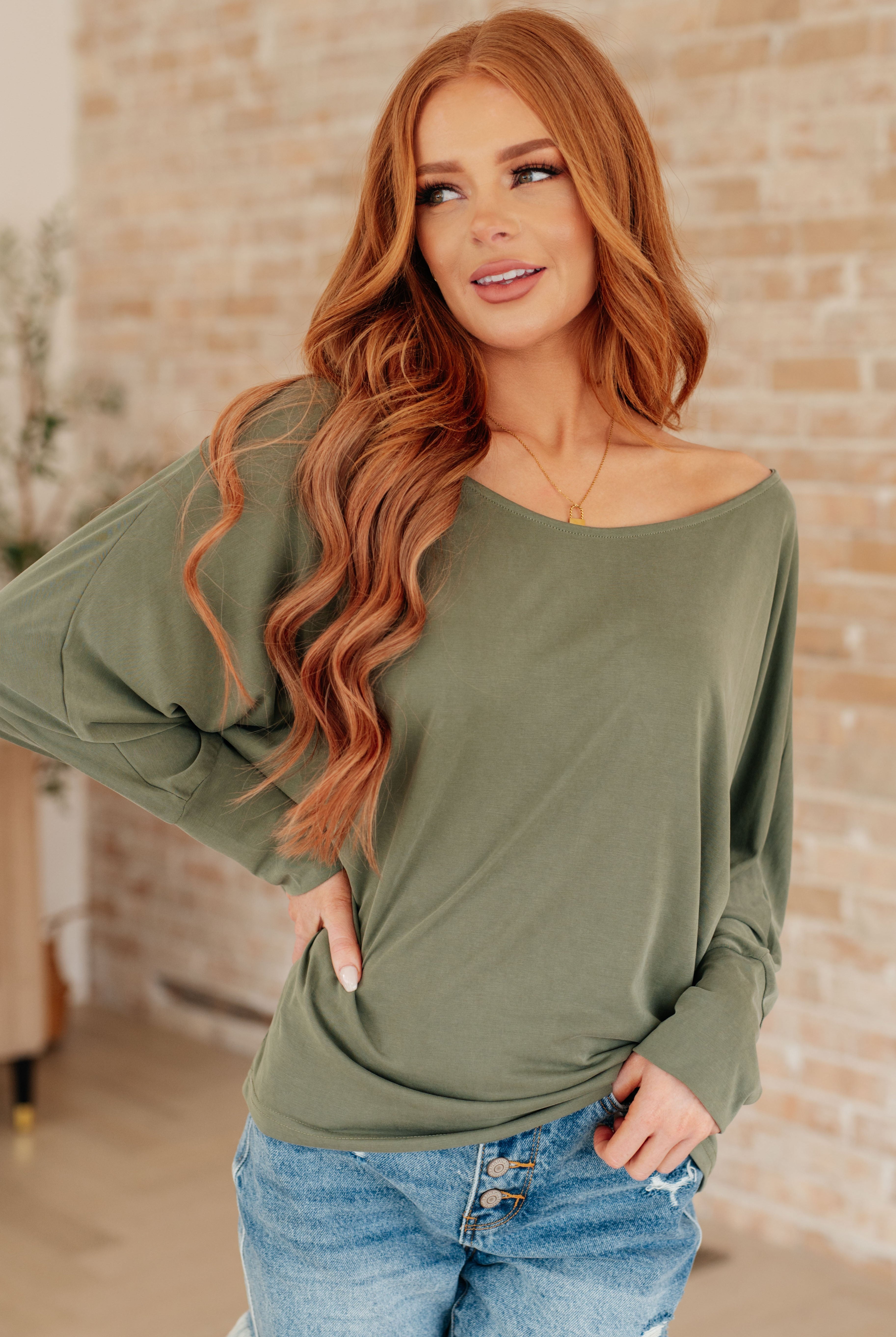 My Cozy Haven Long Sleeve Top-Long Sleeve Tops-Krush Kandy, Women's Online Fashion Boutique Located in Phoenix, Arizona (Scottsdale Area)