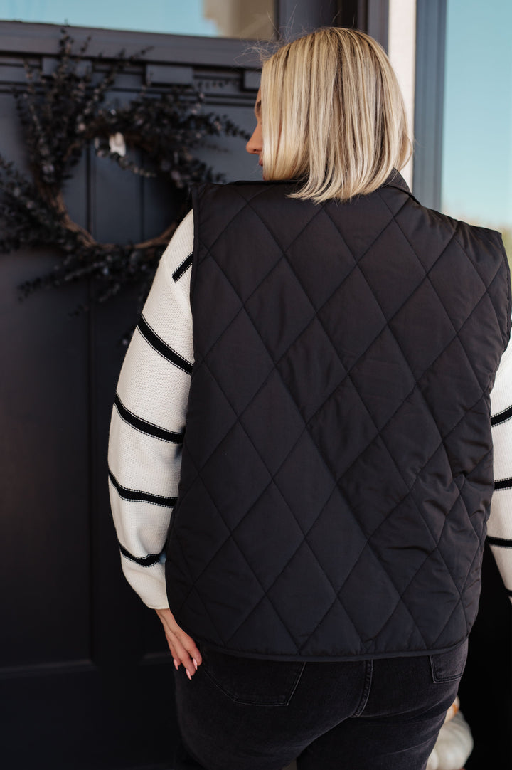 Neither Here Nor There Puffer Vest in Black-Vests-Krush Kandy, Women's Online Fashion Boutique Located in Phoenix, Arizona (Scottsdale Area)