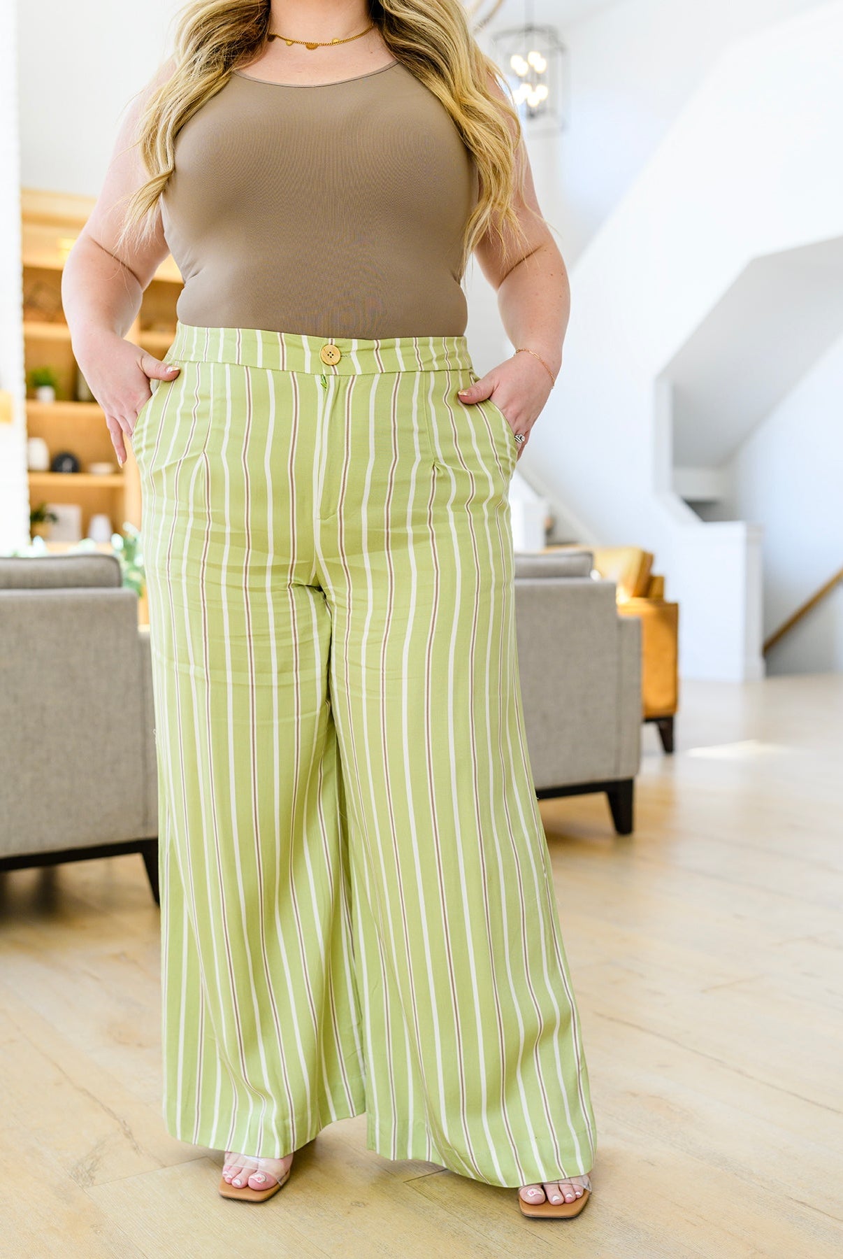 Never Underrated Striped Wide Leg Trousers-Pants-Krush Kandy, Women's Online Fashion Boutique Located in Phoenix, Arizona (Scottsdale Area)