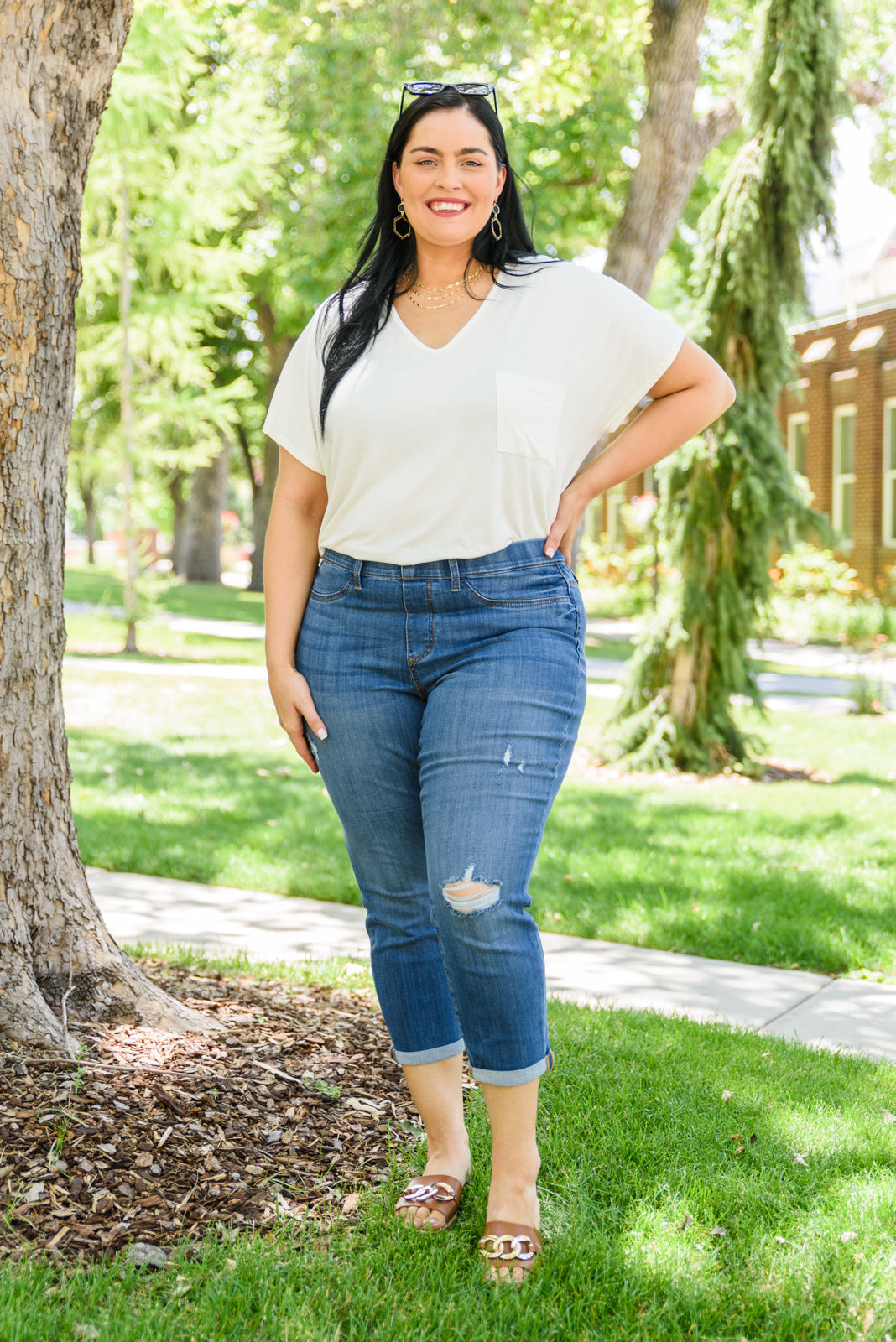 Judy Blue Nikki Mid-Rise Destroyed Boyfriend Jeggings-Jeans-Krush Kandy, Women's Online Fashion Boutique Located in Phoenix, Arizona (Scottsdale Area)