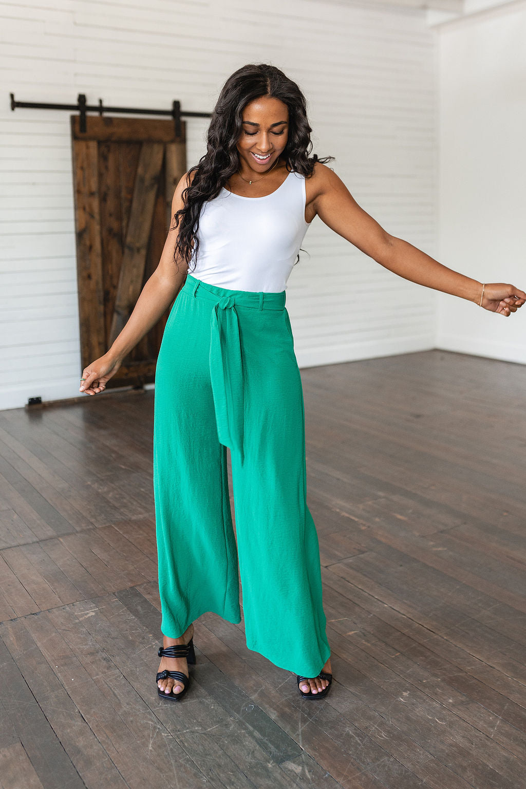 On The Other Side Wide Leg Pants in Green-Pants-Krush Kandy, Women's Online Fashion Boutique Located in Phoenix, Arizona (Scottsdale Area)