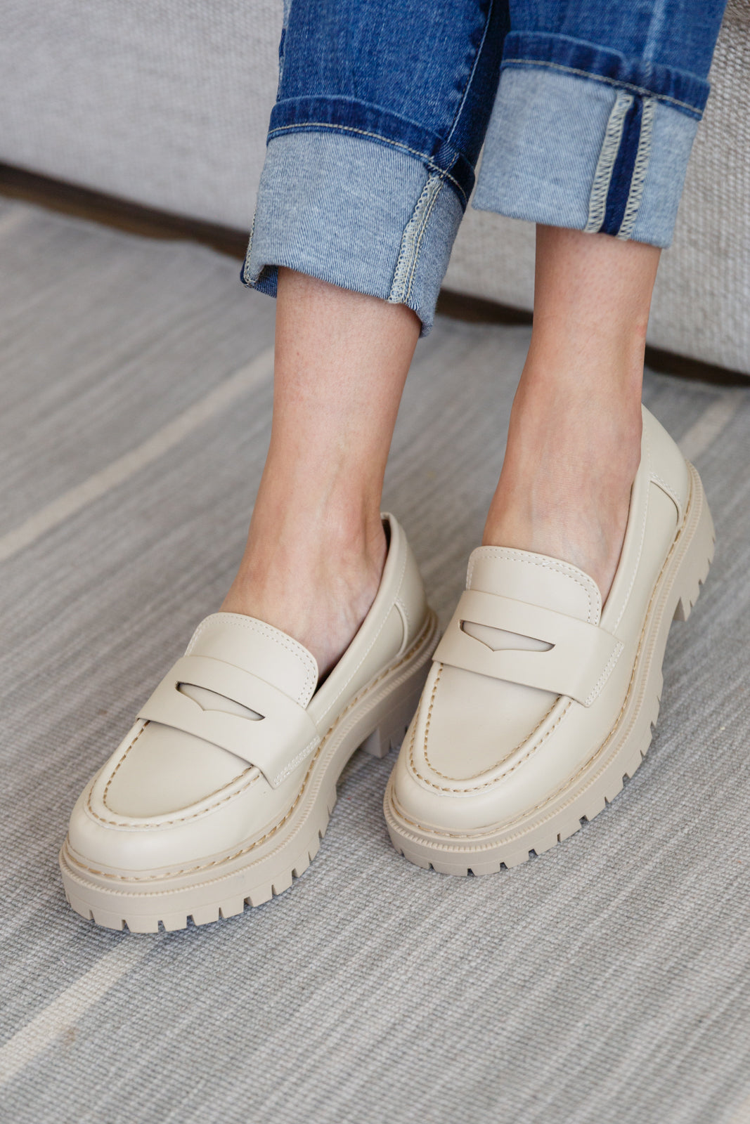 Penny For Your Thoughts Loafers in Bone-Flats-Krush Kandy, Women's Online Fashion Boutique Located in Phoenix, Arizona (Scottsdale Area)