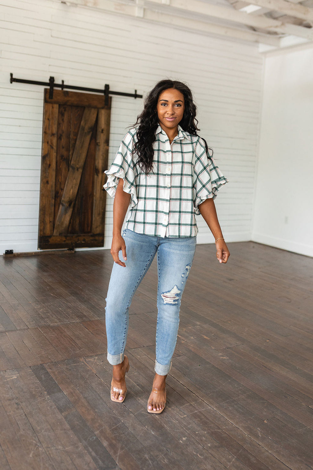 Perfect Picnic Plaid Top-Short Sleeve Tops-Krush Kandy, Women's Online Fashion Boutique Located in Phoenix, Arizona (Scottsdale Area)