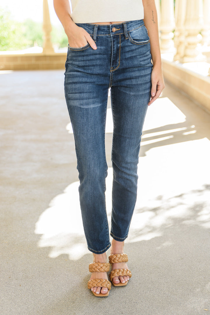 Judy Blue Reba Hi-Rise Clean Relaxed Fit Jeans-Jeans-Krush Kandy, Women's Online Fashion Boutique Located in Phoenix, Arizona (Scottsdale Area)