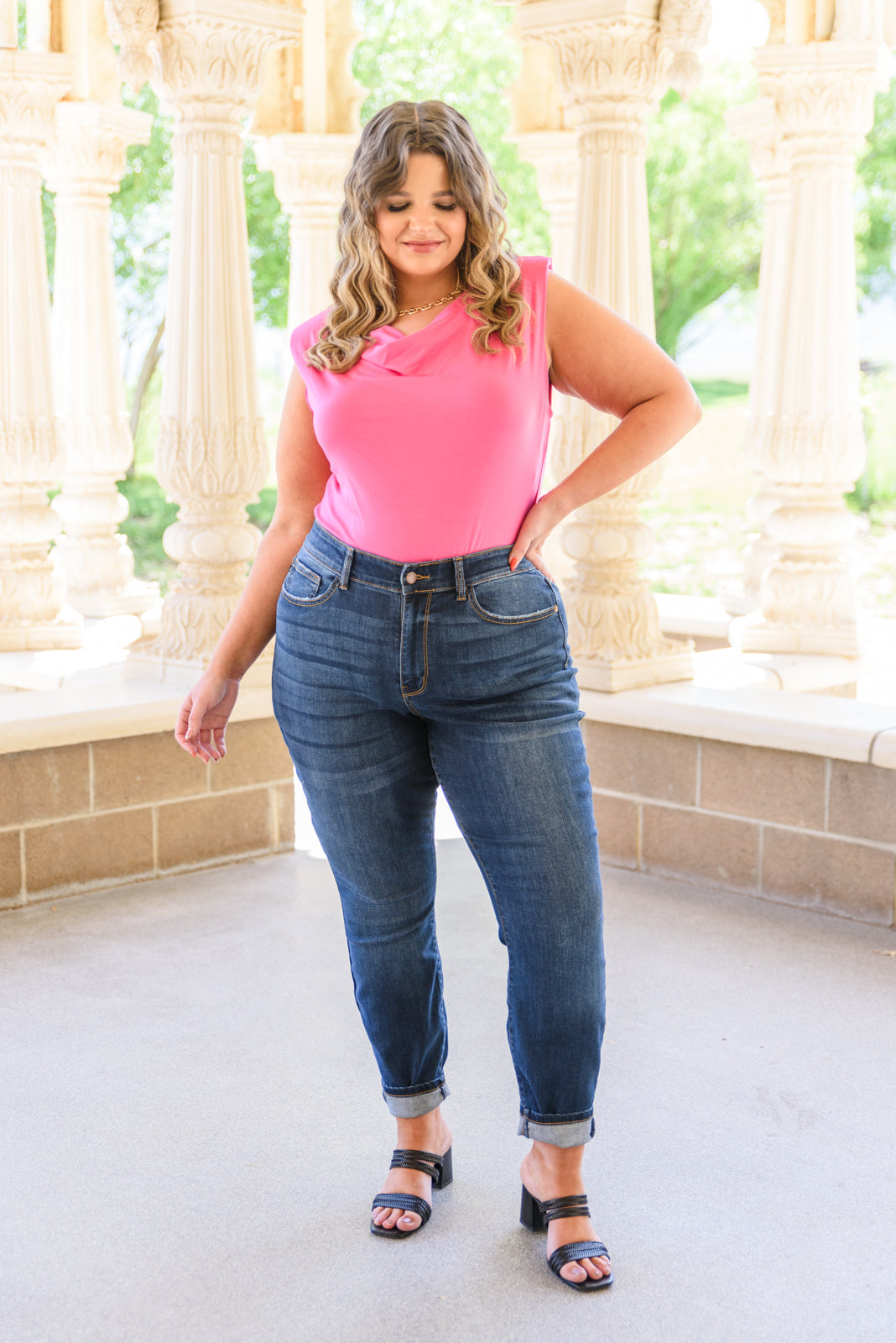 Judy Blue Reba Hi-Rise Clean Relaxed Fit Jeans-Jeans-Krush Kandy, Women's Online Fashion Boutique Located in Phoenix, Arizona (Scottsdale Area)