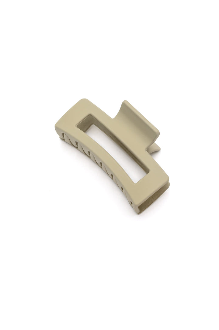 Rectangle Claw Clip in Matte Ivory-Hair Accessories-Krush Kandy, Women's Online Fashion Boutique Located in Phoenix, Arizona (Scottsdale Area)