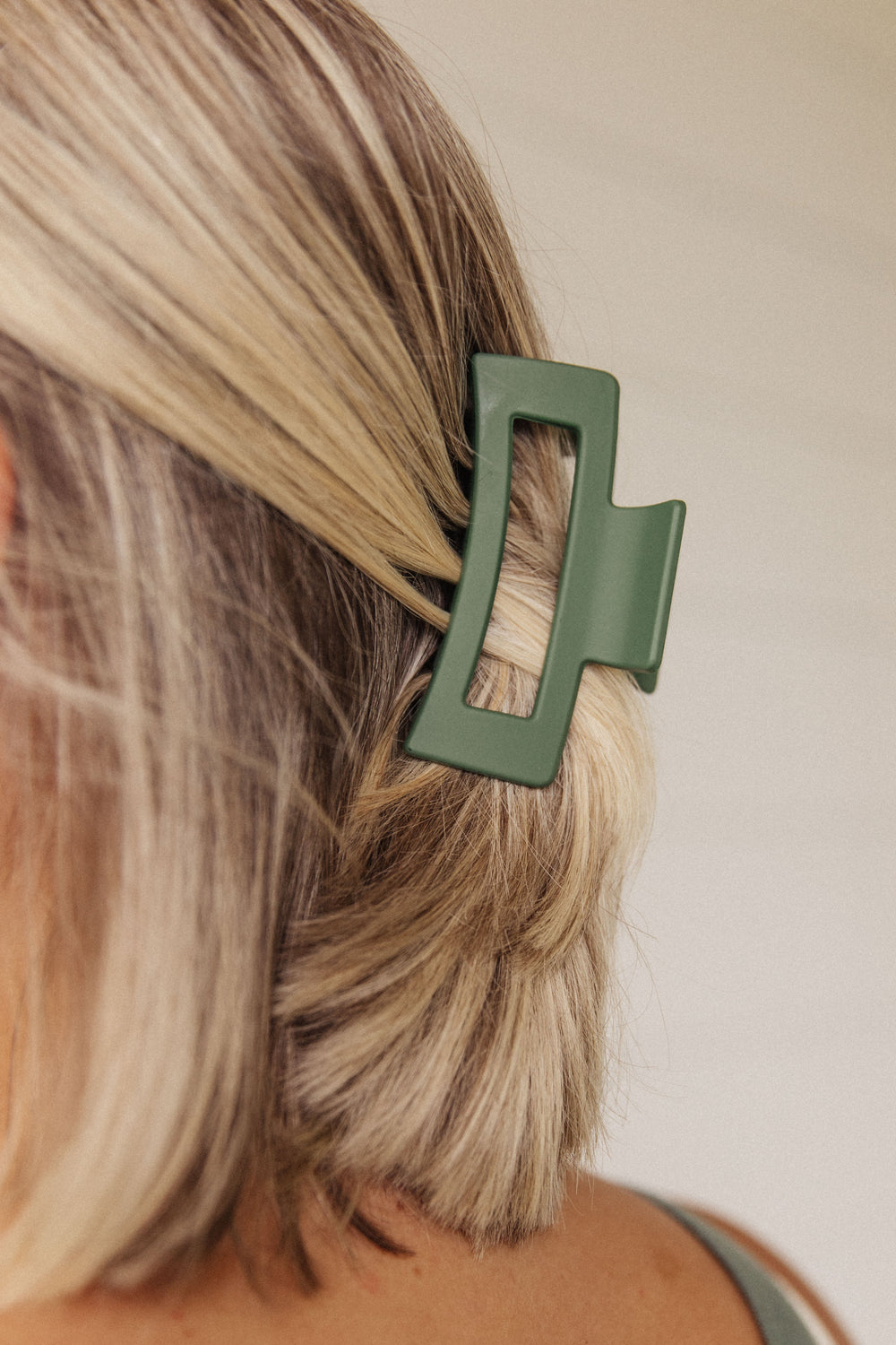 Rectangle Claw Clip in Matte Moss-Hair Accessories-Krush Kandy, Women's Online Fashion Boutique Located in Phoenix, Arizona (Scottsdale Area)
