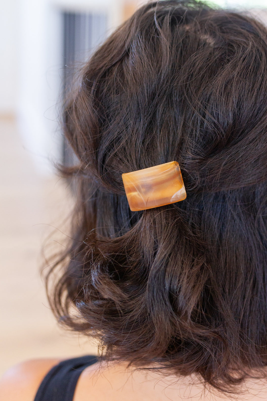 Rectangle Cuff Hair Tie Elastic in Amber-Hair Accessories-Krush Kandy, Women's Online Fashion Boutique Located in Phoenix, Arizona (Scottsdale Area)