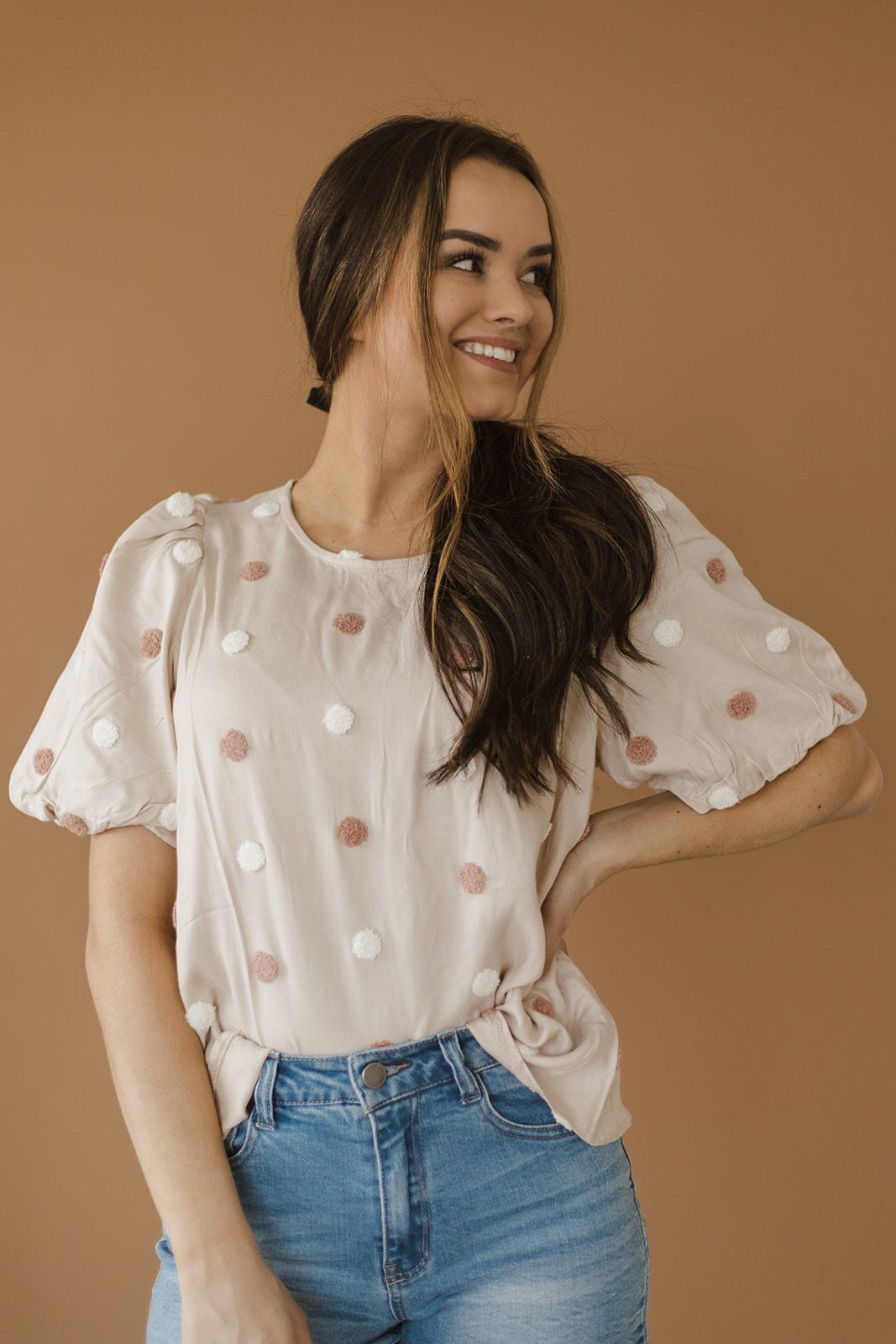 Dots for Days Top-Short Sleeve Tops-Krush Kandy, Women's Online Fashion Boutique Located in Phoenix, Arizona (Scottsdale Area)