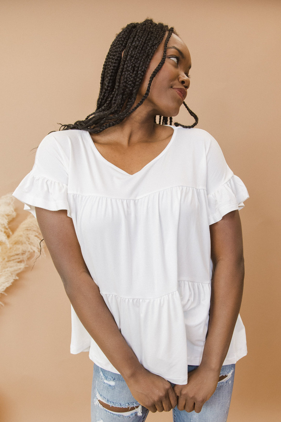 (S-XL/7 Colors) Keep It Simple Babydoll Top-Short Sleeve Tops-Krush Kandy, Women's Online Fashion Boutique Located in Phoenix, Arizona (Scottsdale Area)