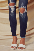 KanCan Mid Rise Distressed Knee Jeans-Jeans-Krush Kandy, Women's Online Fashion Boutique Located in Phoenix, Arizona (Scottsdale Area)