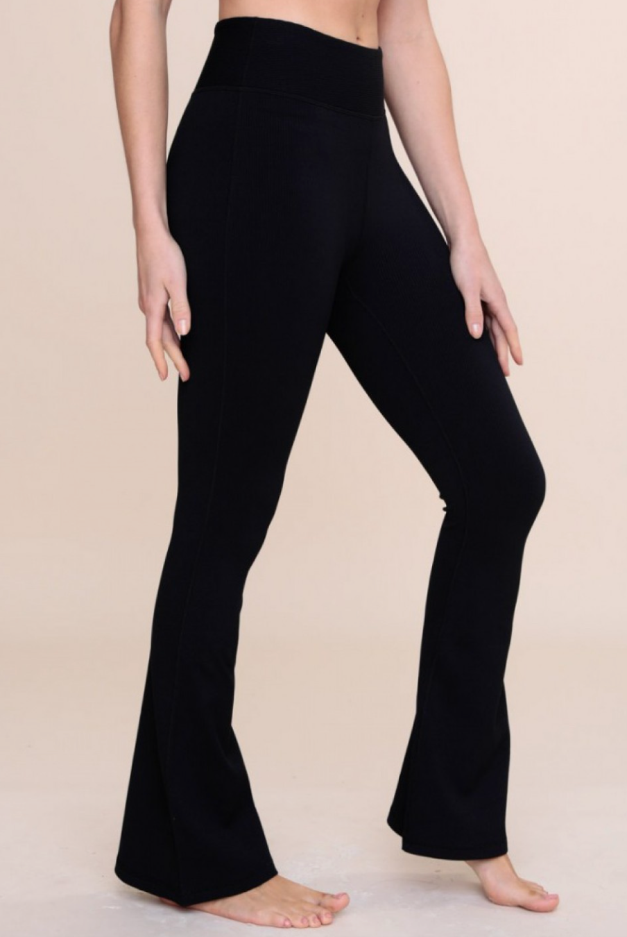 Hottest Trending Ribbed Flare Leggings-Leggings-Krush Kandy, Women's Online Fashion Boutique Located in Phoenix, Arizona (Scottsdale Area)