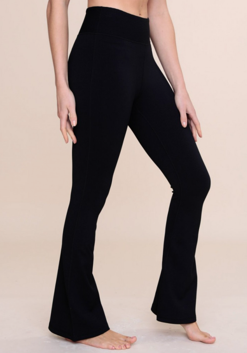 Hottest Trending Ribbed Flare Leggings-Leggings-Krush Kandy, Women's Online Fashion Boutique Located in Phoenix, Arizona (Scottsdale Area)