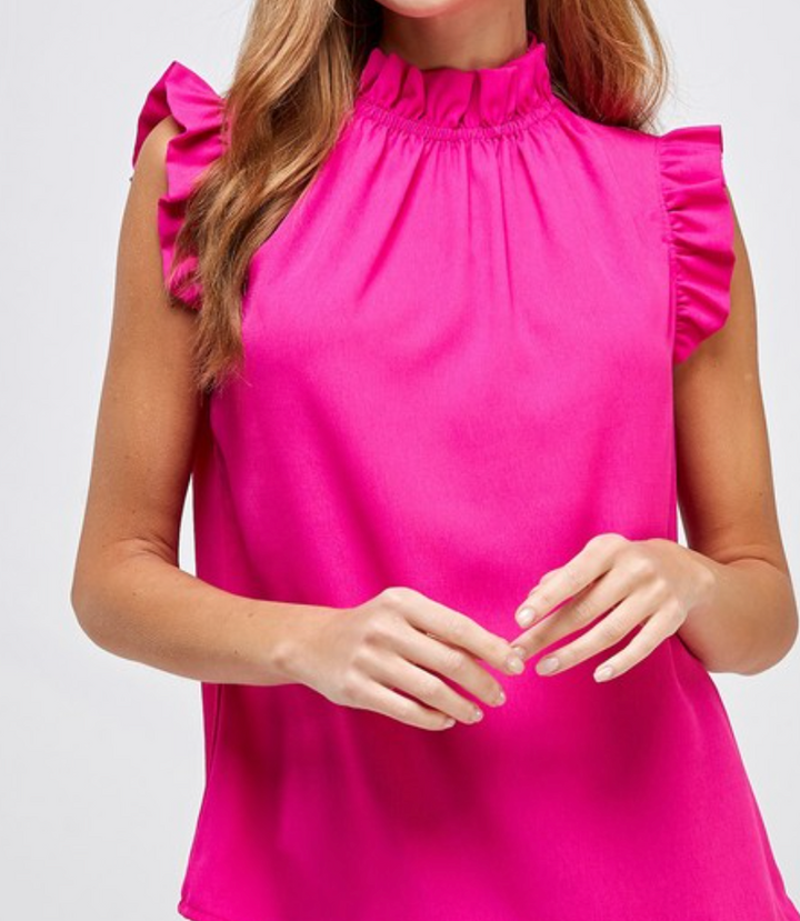 The Go To Gorgeous Ruffle Sleeve Top | 5 Colors, S-XL-Short Sleeve Tops-Krush Kandy, Women's Online Fashion Boutique Located in Phoenix, Arizona (Scottsdale Area)