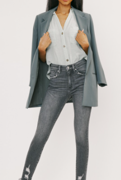 KanCan Grey High Rise Skinny Jean-Jeans-Krush Kandy, Women's Online Fashion Boutique Located in Phoenix, Arizona (Scottsdale Area)