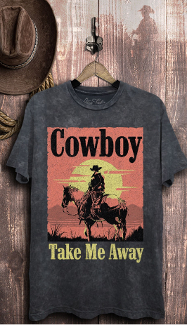 Cowboy Take Me Away Graphic Top-Graphic Tees-Krush Kandy, Women's Online Fashion Boutique Located in Phoenix, Arizona (Scottsdale Area)